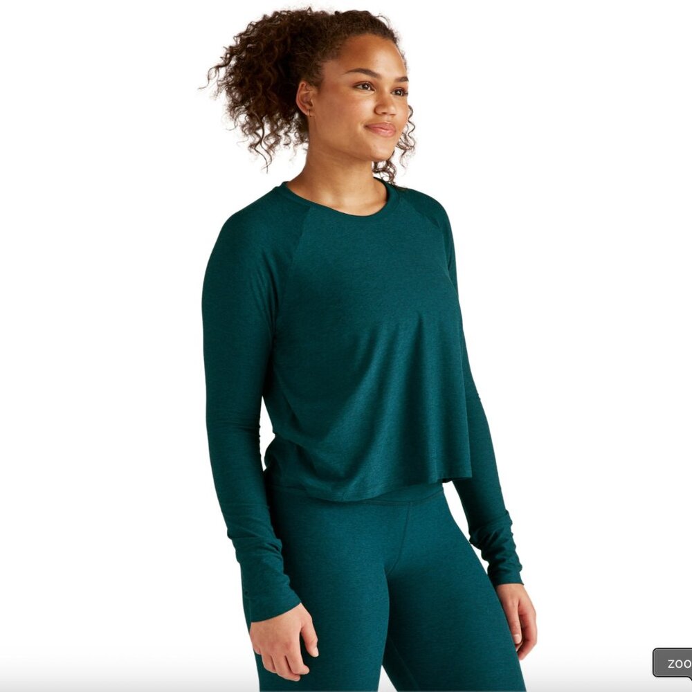 Beyond Yoga - Daydreamer Pullover Shirt - Majestic Blue Heather - XS